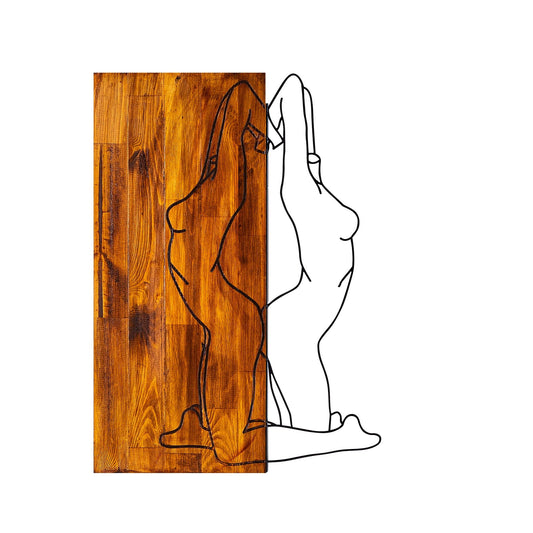 Two Woman - Decorative Wooden Wall Accessory