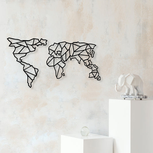Dünya Haritasi - Decorative Metal Wall Accessory