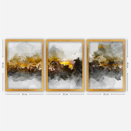 3AC168 - Decorative Framed Painting (3 Pieces)