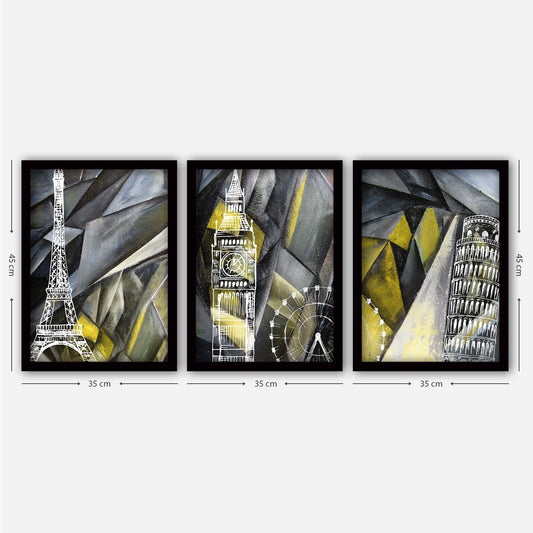 3SC140 - Decorative Framed Painting (3 Pieces)