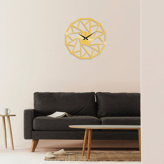 Metal Wall Clock 18 - Gold - Decorative Metal Wall Clock