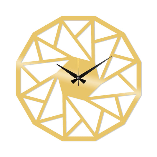 Metal Wall Clock 18 - Gold - Decorative Metal Wall Clock
