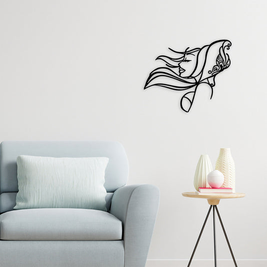 Wind And Woman - Decorative Metal Wall Accessory
