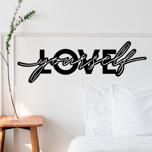 Love Yourself - Decorative Metal Wall Accessory
