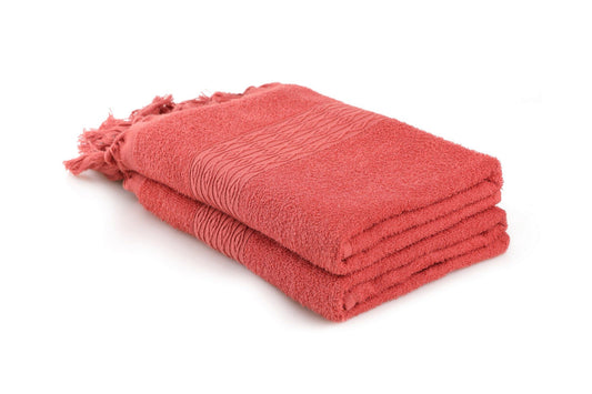 Terma - Tile Red - Bath Towel Set (2 Pieces)