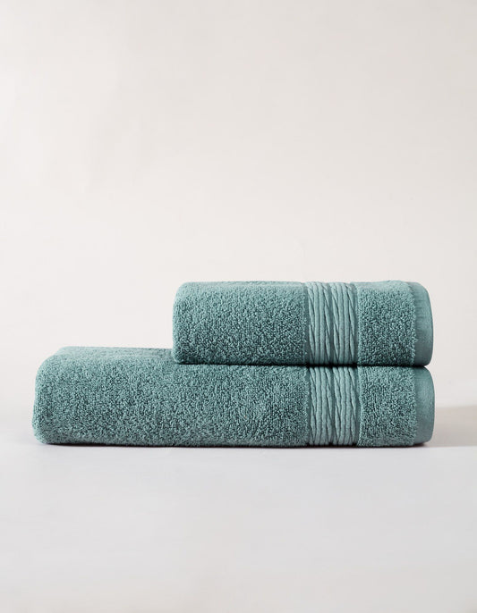 Colorful Twist - Turquoise - Towel Set (2 Pieces)