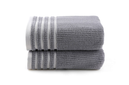 Mayra - Dark Grey - Bath Towel Set (2 Pieces)