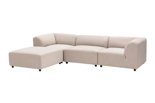Alpha Left - Cream - Corner Sofa