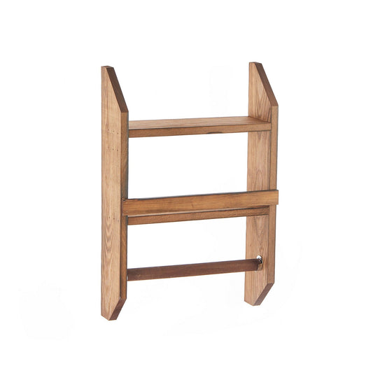 Spice Rack & Towel Hanger - Wooden Shelf