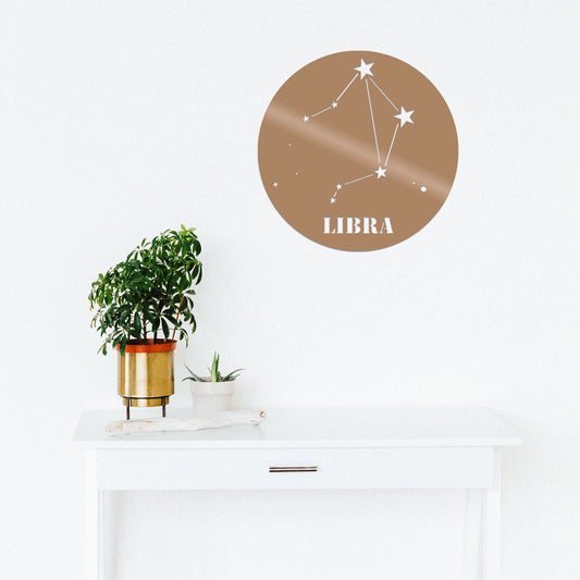 Lıbra Horoscope - Copper - Decorative Metal Wall Accessory