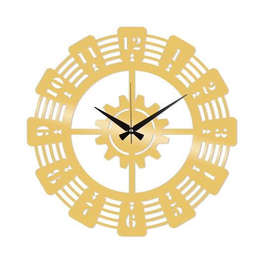 Metal Wall Clock 22 - Gold - Decorative Metal Wall Clock