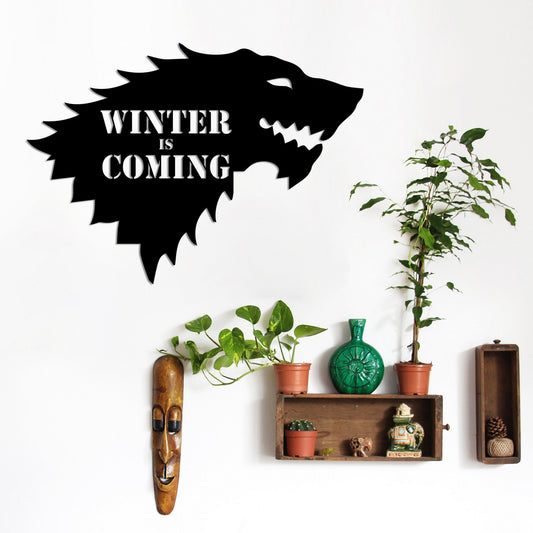 Winter İs Comming - Decorative Metal Wall Accessory