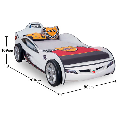 Coupe Carbed (Hvid) (90X190) - Car Bed