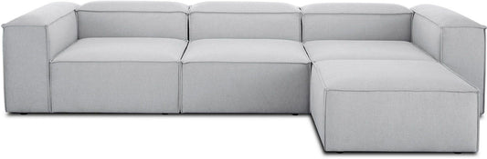 Frida 4 - Light Grey - Corner Sofa