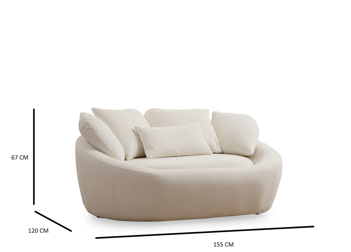 Midye - Love Seat - 2-Person Sofa
