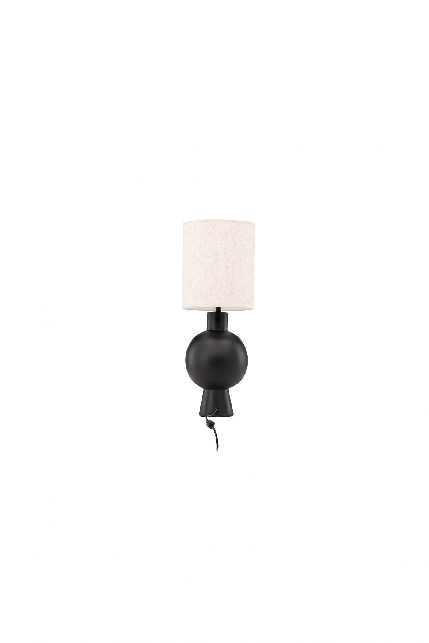 Mysterna Table Lamp - Black / Fabric Beige