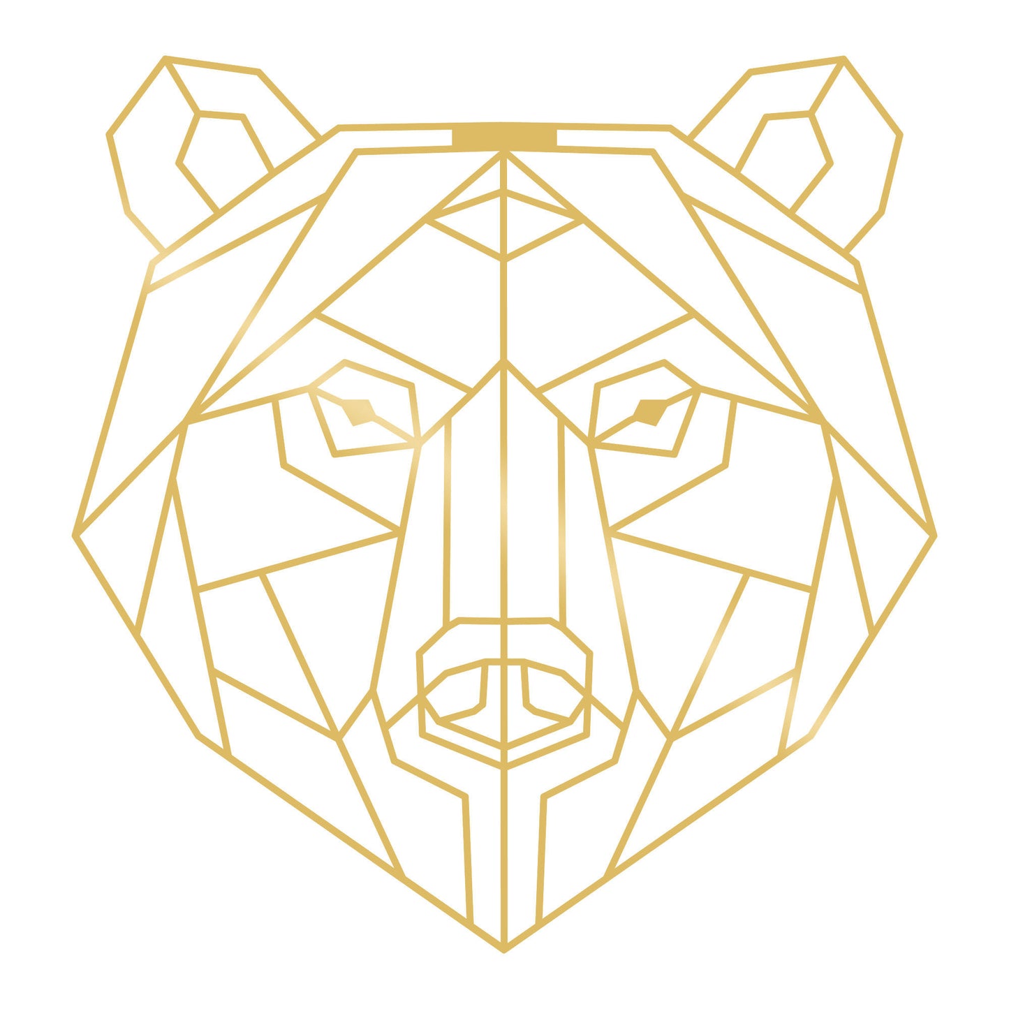 Bear - Gold - Decorative Metal Wall Accessory