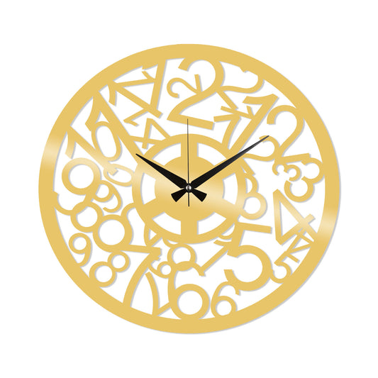 Metal Wall Clock 17 - Gold - Decorative Metal Wall Clock