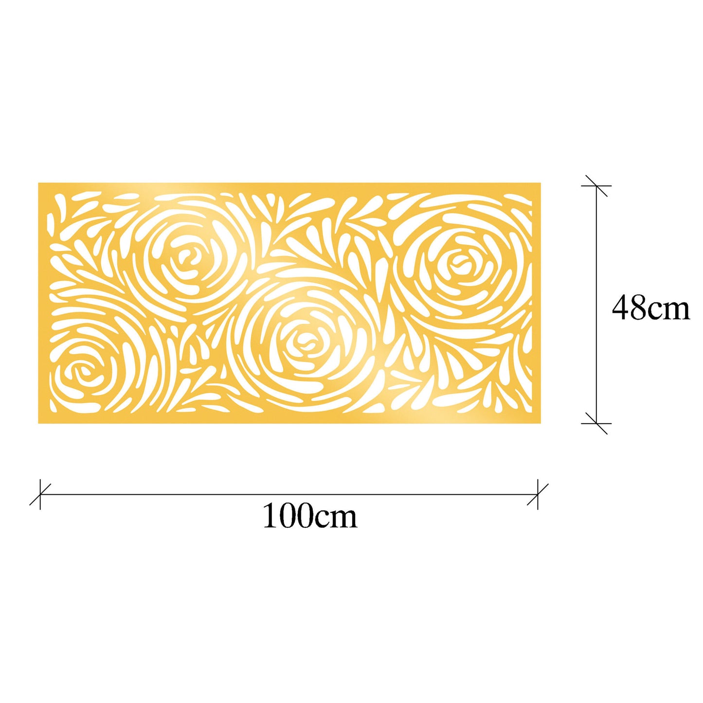 Decorative Panel 2 - Gold - Decorative Metal Wall Accessory
