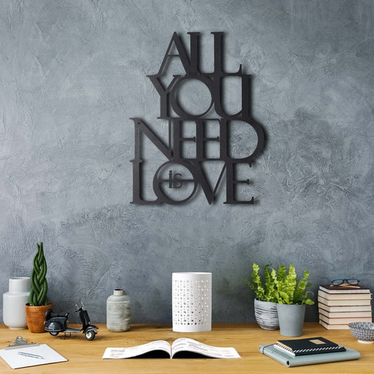 All You Need Is Love - Decorative Metal Wall Accessory