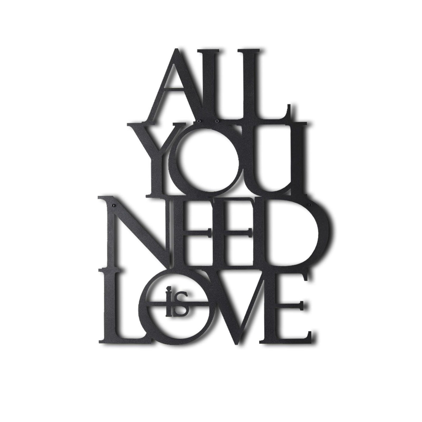 All You Need Is Love - Decorative Metal Wall Accessory