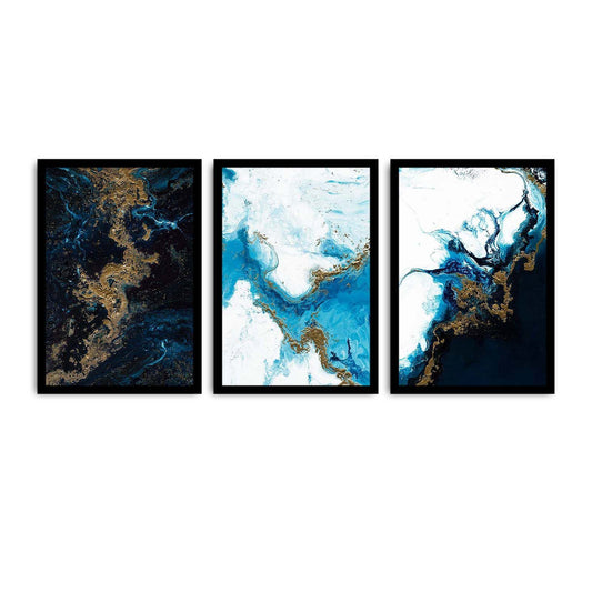 3PSCTCIZ-001 - Decorative Framed MDF Painting (3 Pieces)