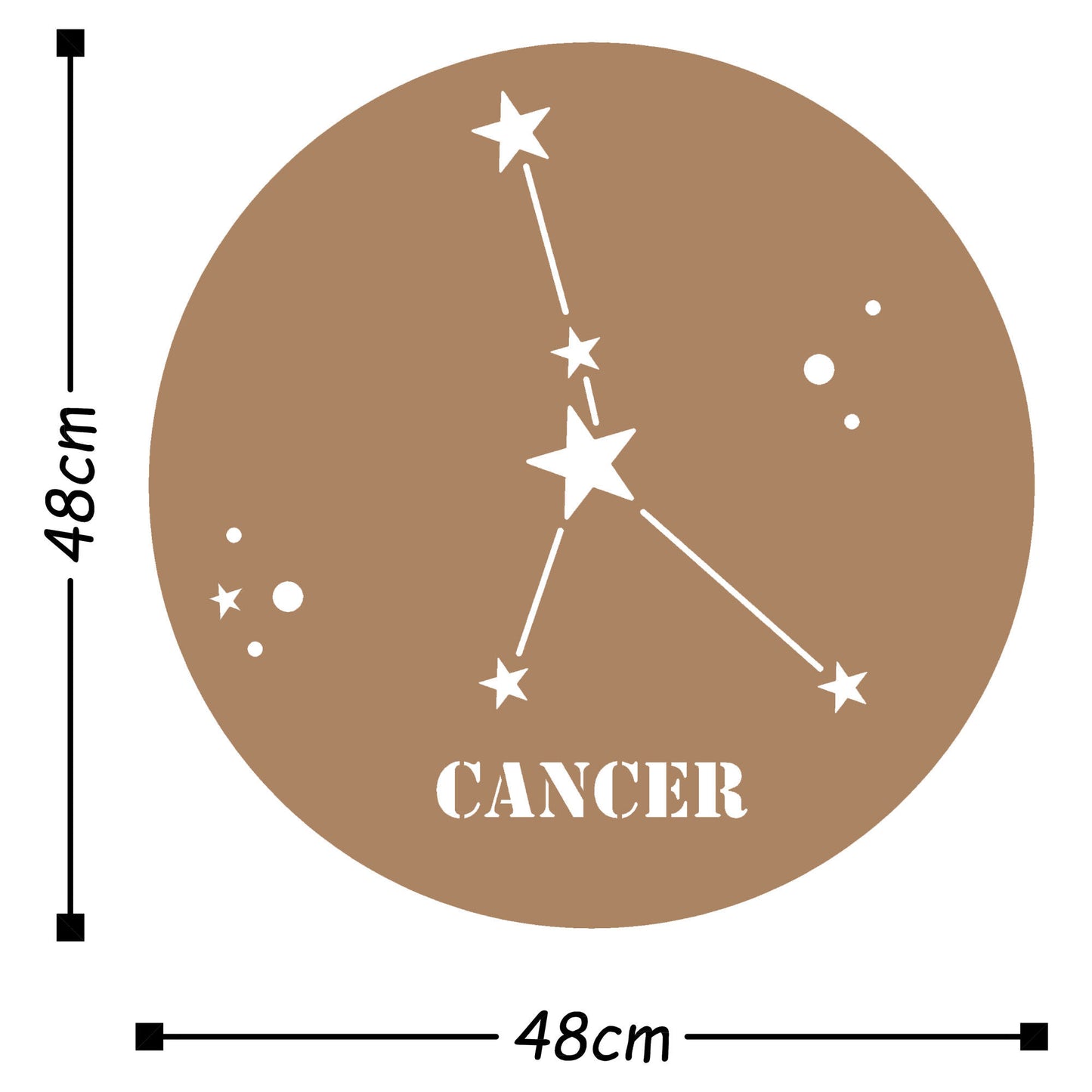 Cancer Horoscope - Copper - Decorative Metal Wall Accessory
