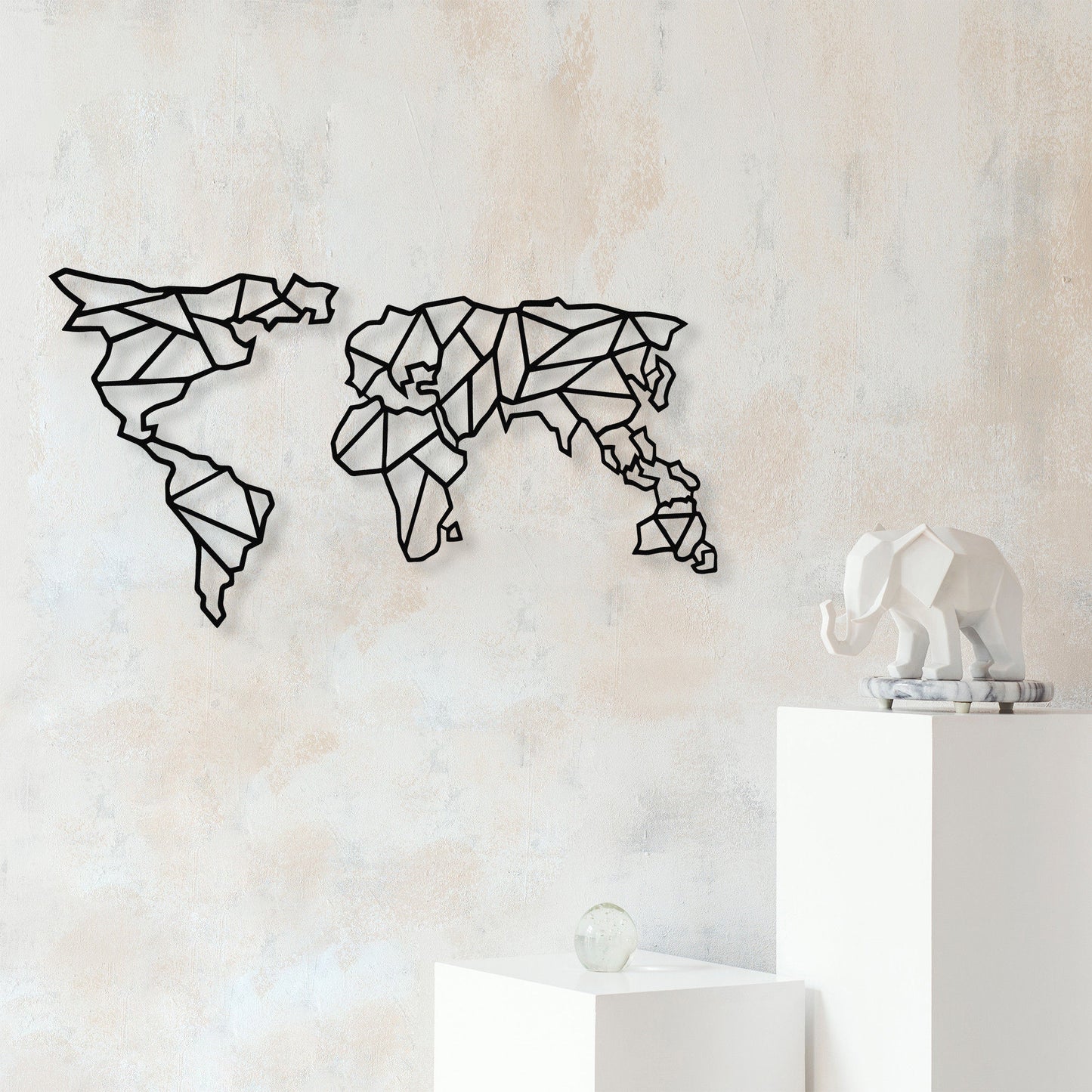 Dünya Haritasi - Decorative Metal Wall Accessory