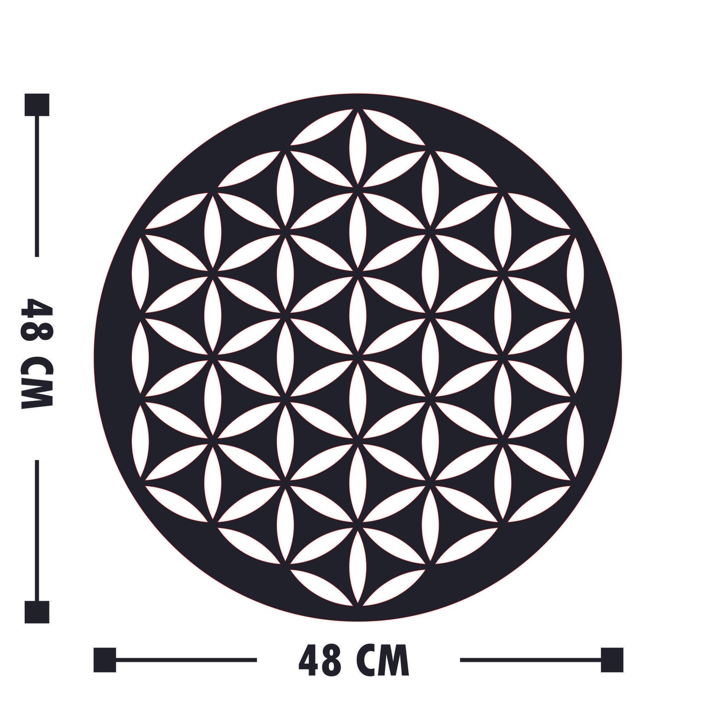 Flower Of Life 2 - Decorative Metal Wall Accessory