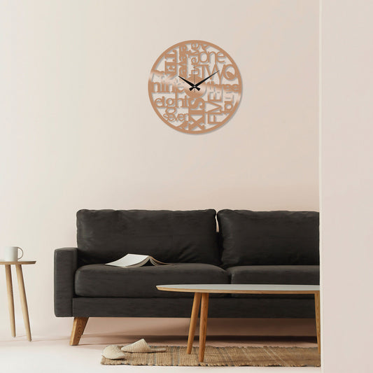 Metal Wall Clock 32 - Copper - Decorative Metal Wall Clock