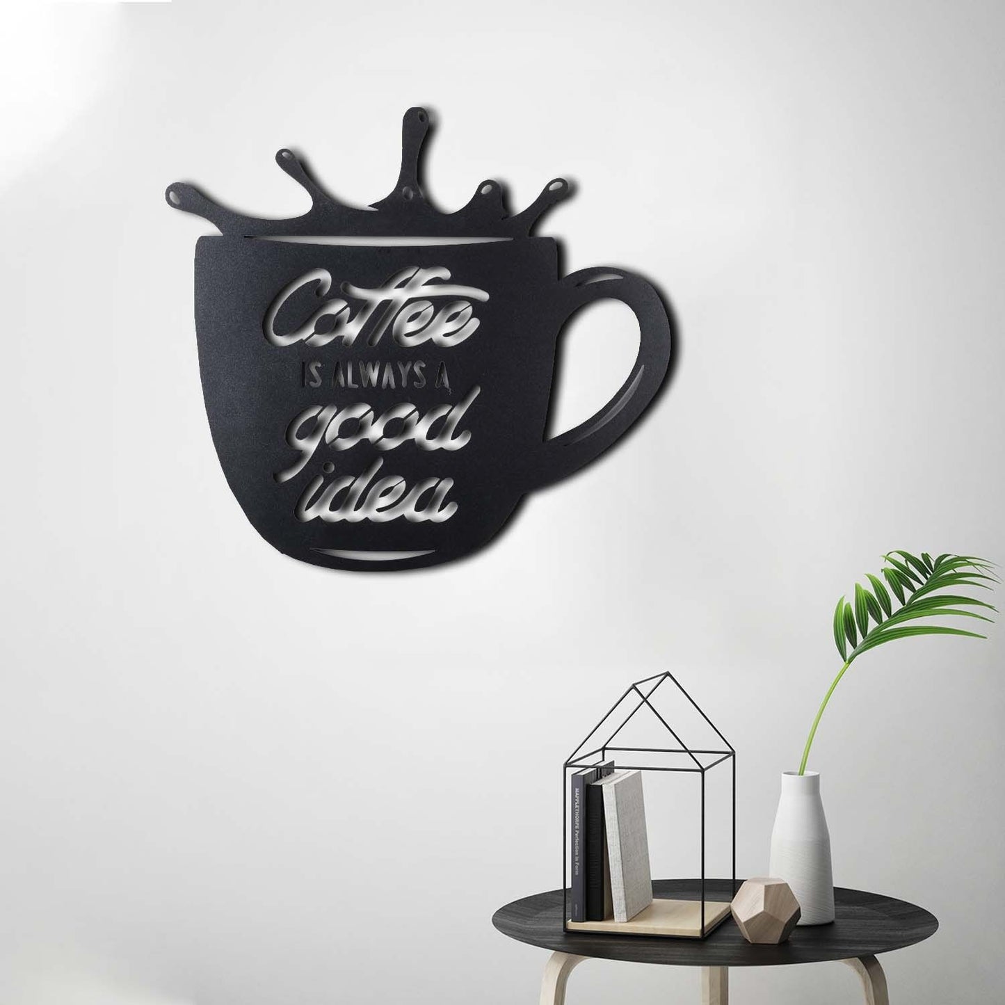Coffee Glass - Decorative Metal Wall Accessory