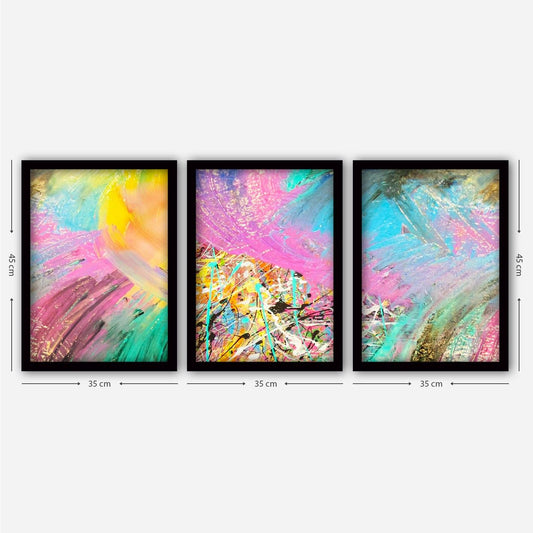 3SC193 - Decorative Framed Painting (3 Pieces)
