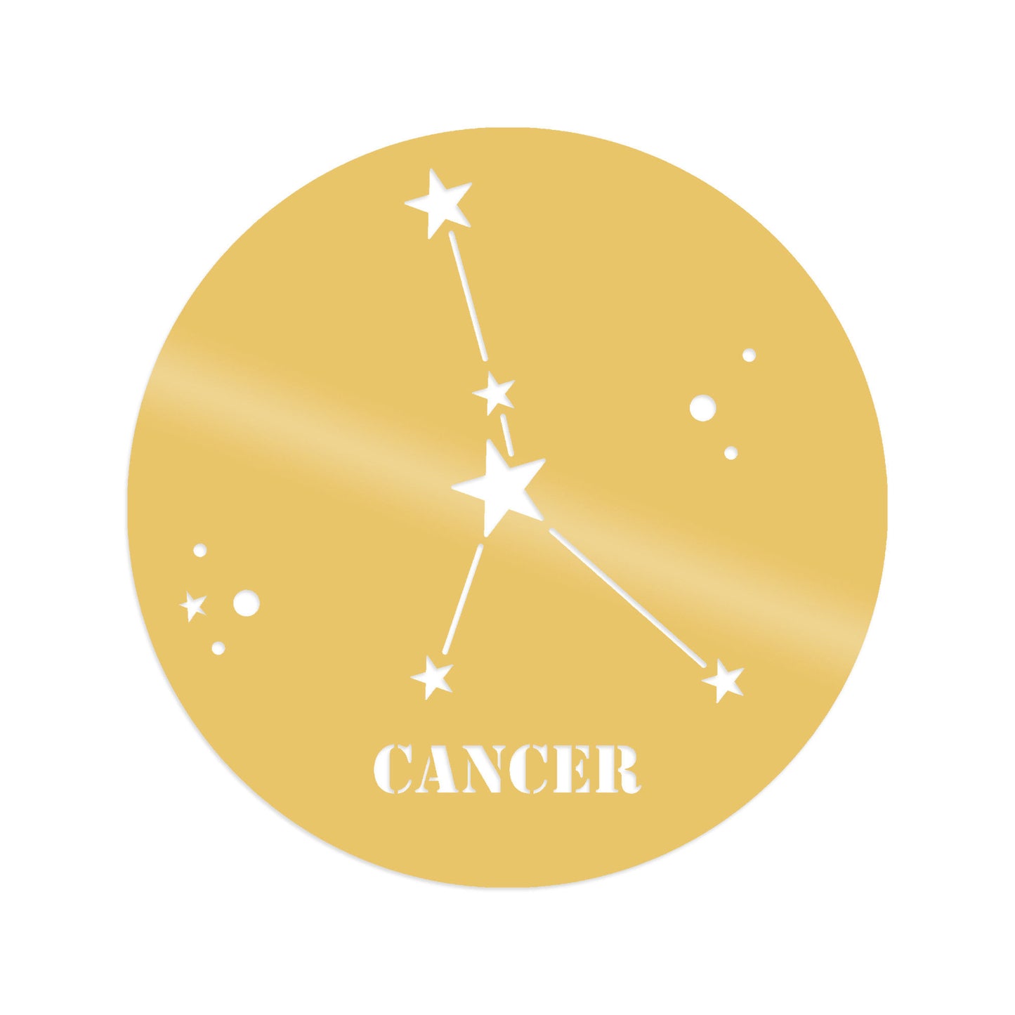 Cancer Horoscope - Gold - Decorative Metal Wall Accessory