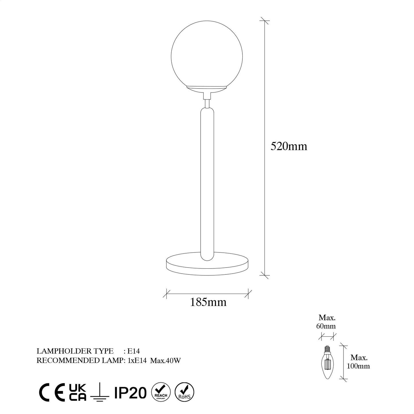 King - 11460 - Table Lamp