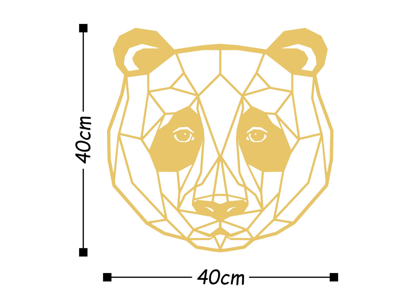Bear Metal Decor - Gold - Decorative Metal Wall Accessory