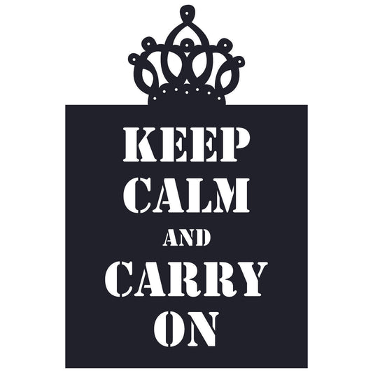 Keep Calm And Carry On - Decorative Metal Wall Accessory