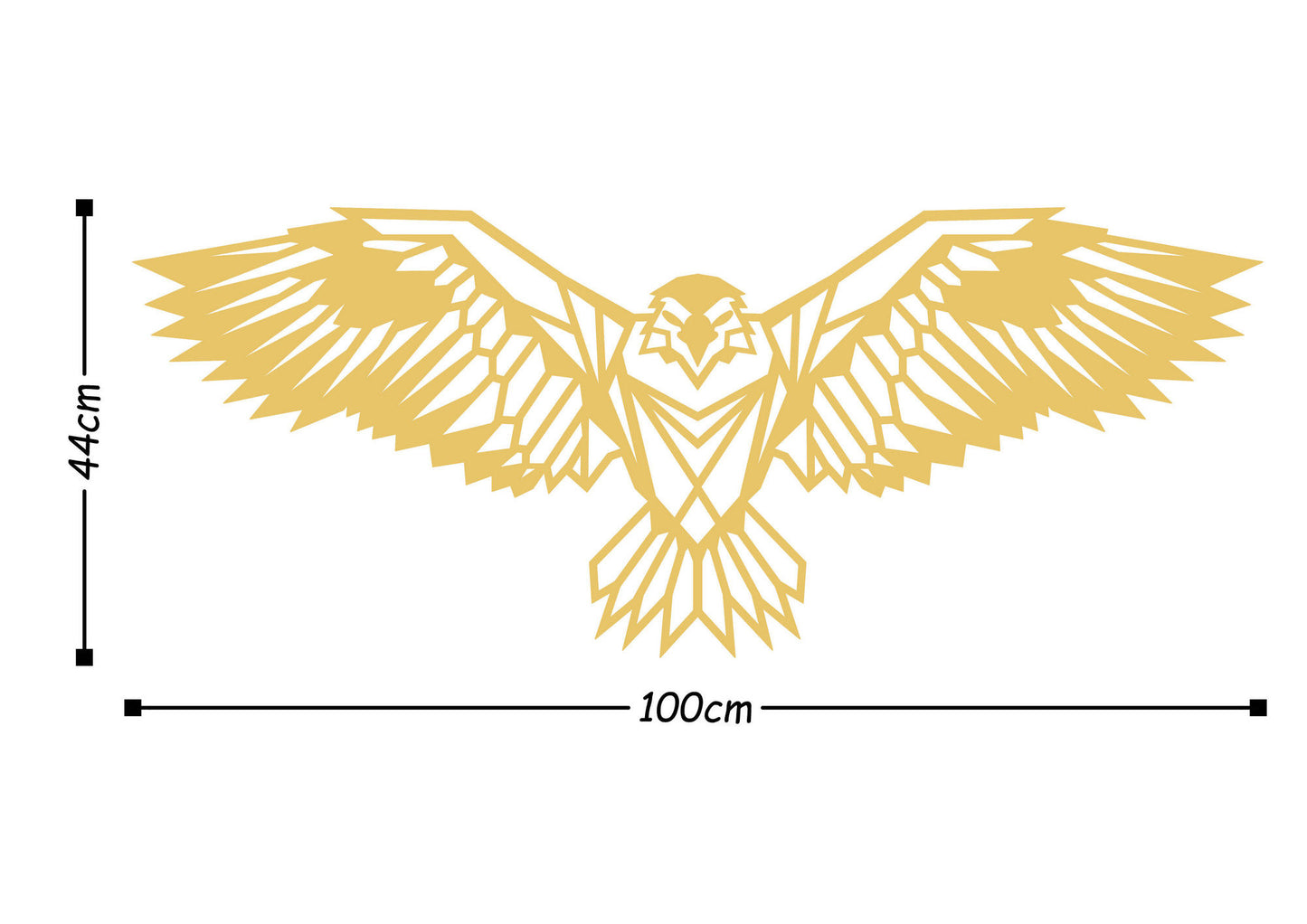 Eagle3 Metal Decor - Gold - Decorative Metal Wall Accessory