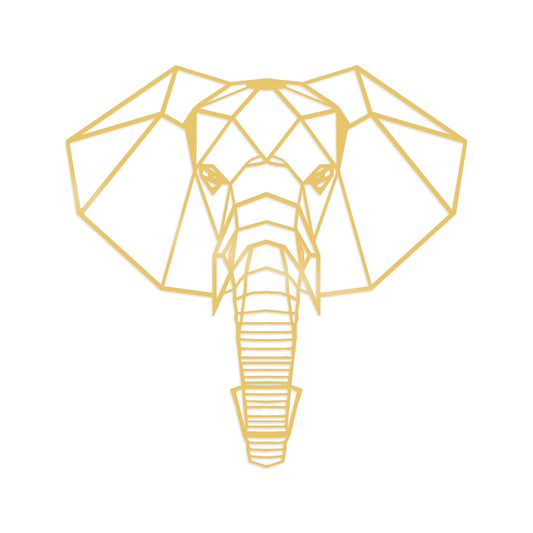 Elephant 2 - Gold - Decorative Metal Wall Accessory
