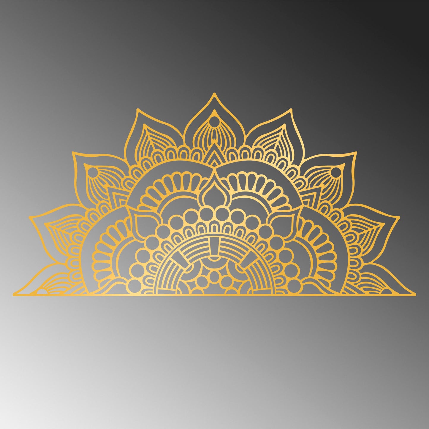 Mandala 3 - Gold - Decorative Metal Wall Accessory