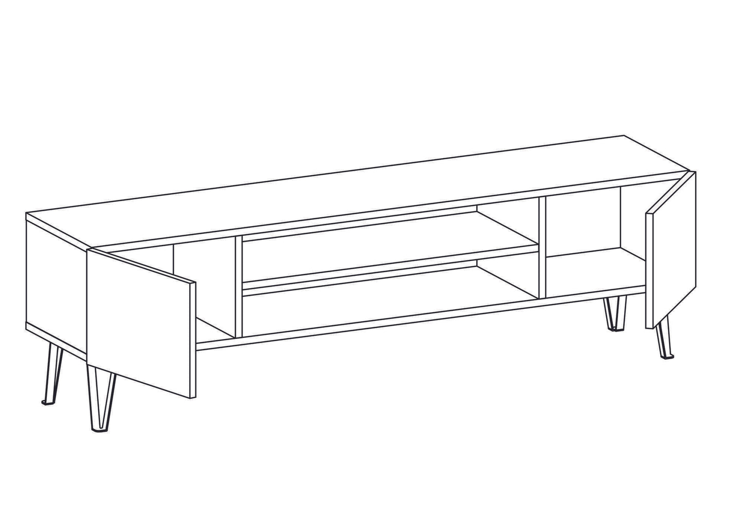 Bloom - White - TV Stand