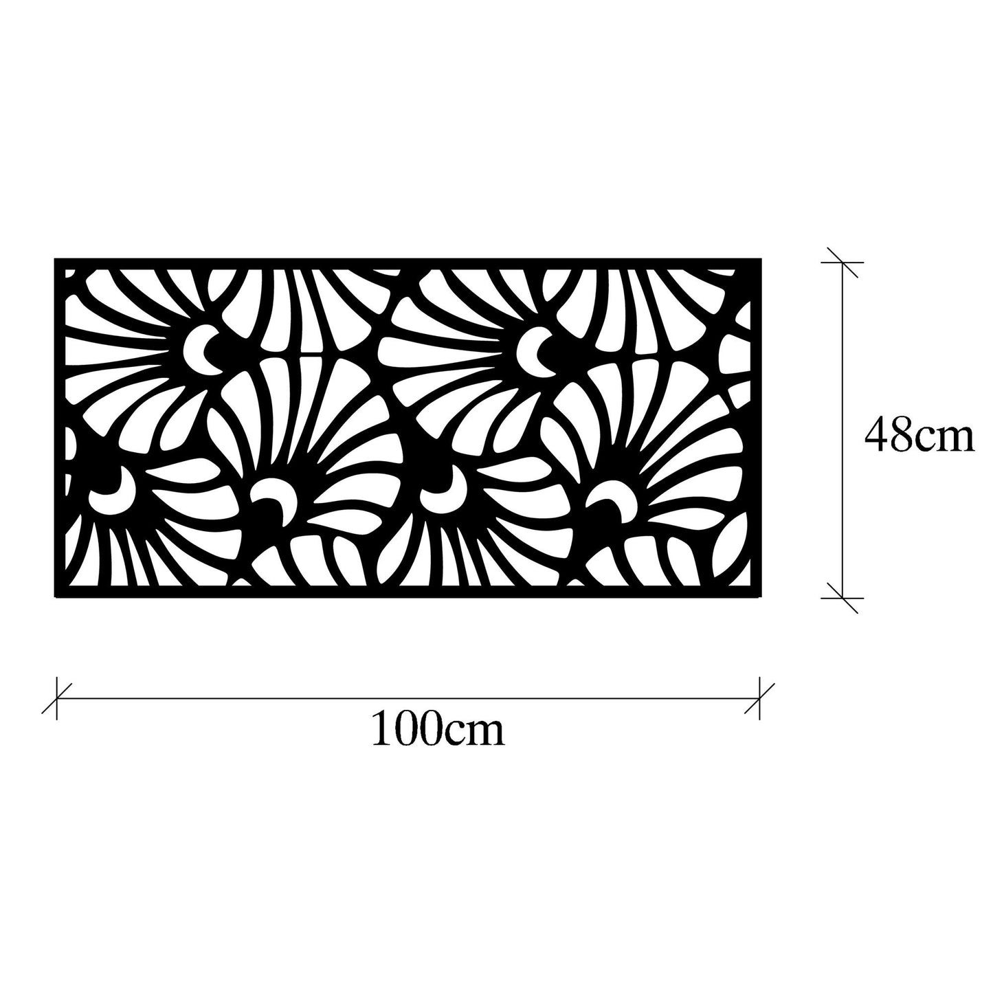 Decorative Panel 7 - Black - Decorative Metal Wall Accessory