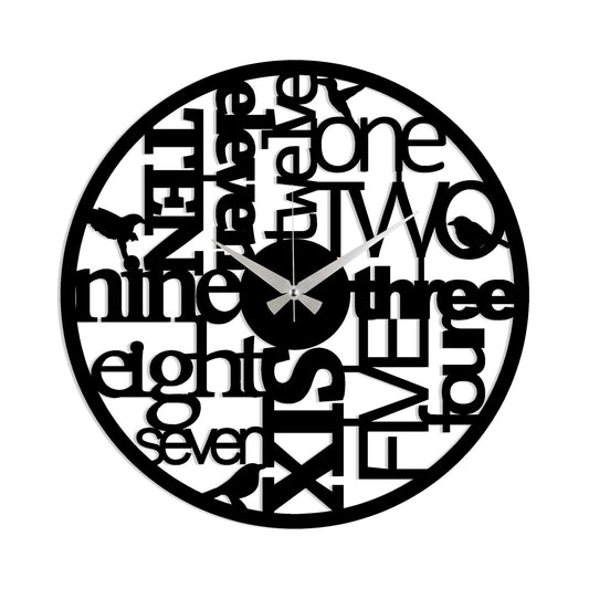 Metal Wall Clock 32 - Black - Decorative Metal Wall Clock