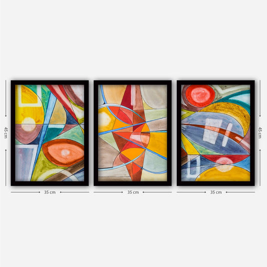 3SC22 - Decorative Framed Painting (3 Pieces)