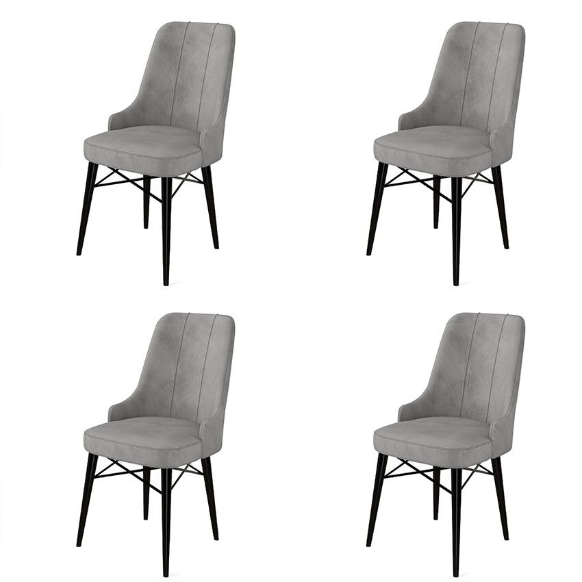 Pare - Grey, Black - Chair Set (4 Pieces)