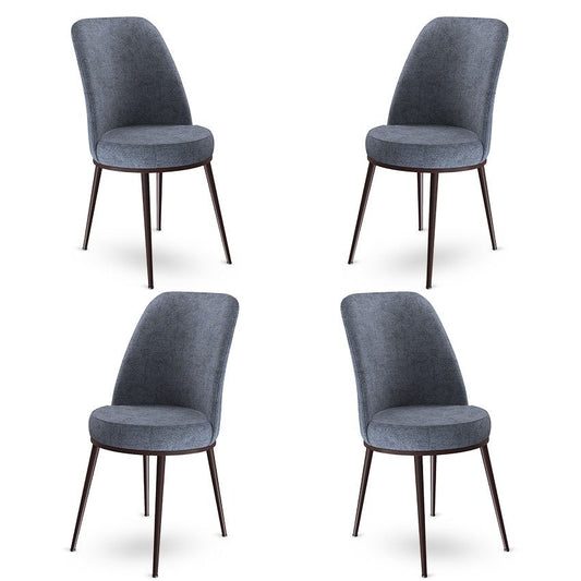 Dexa - Fume, Brown - Chair Set (4 Pieces)