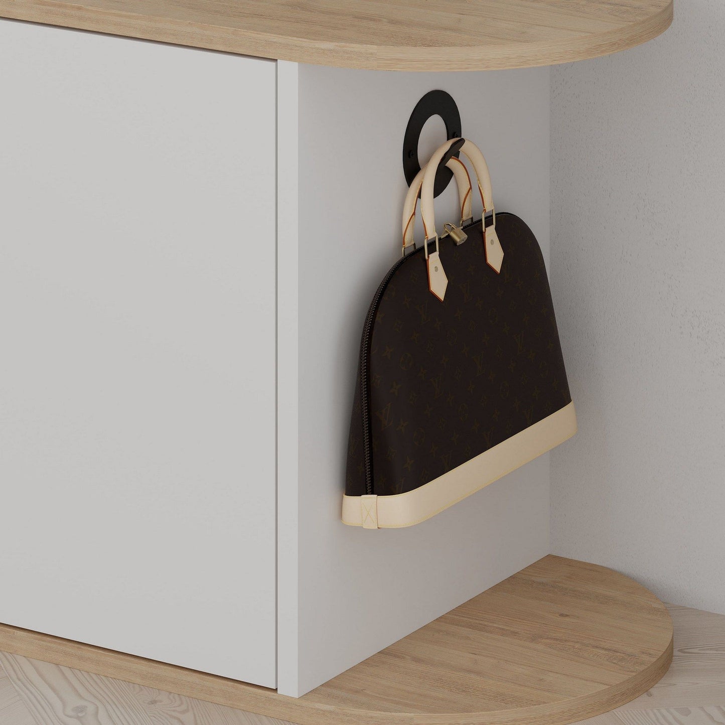 Nova Shoe Bench - Oak, White - Shoe Cabinet