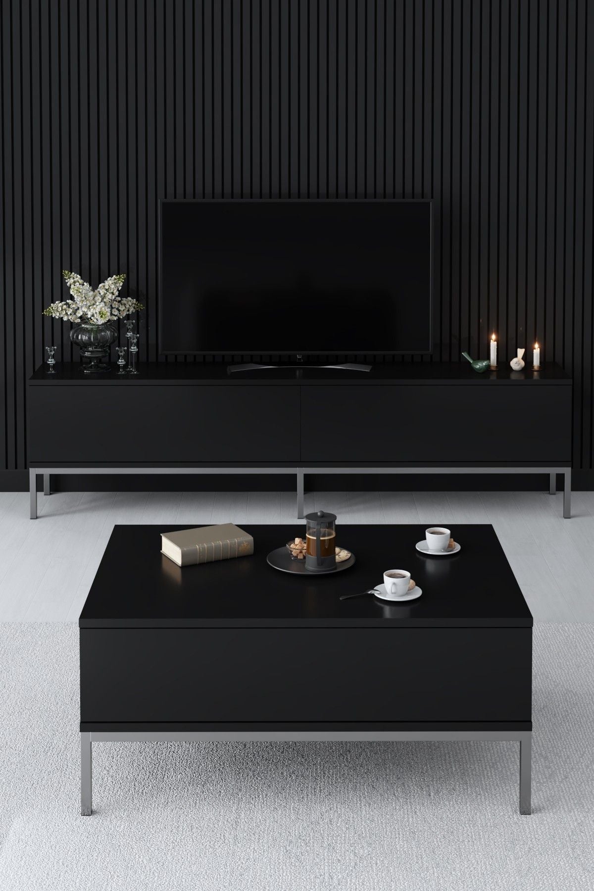 Lord - Black, Silver - Coffee Table
