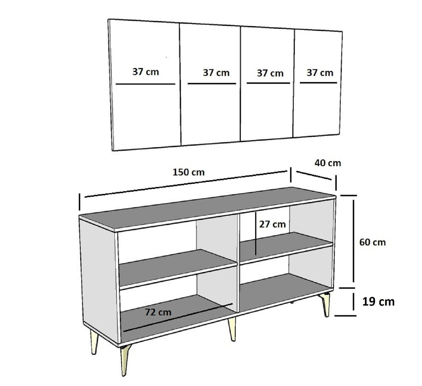 Asya - Walnut, White - Console