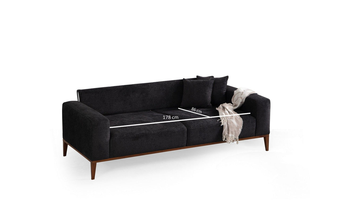 Sinor 3 Seater - Anthracite - 3-Seat Sofa-Bed