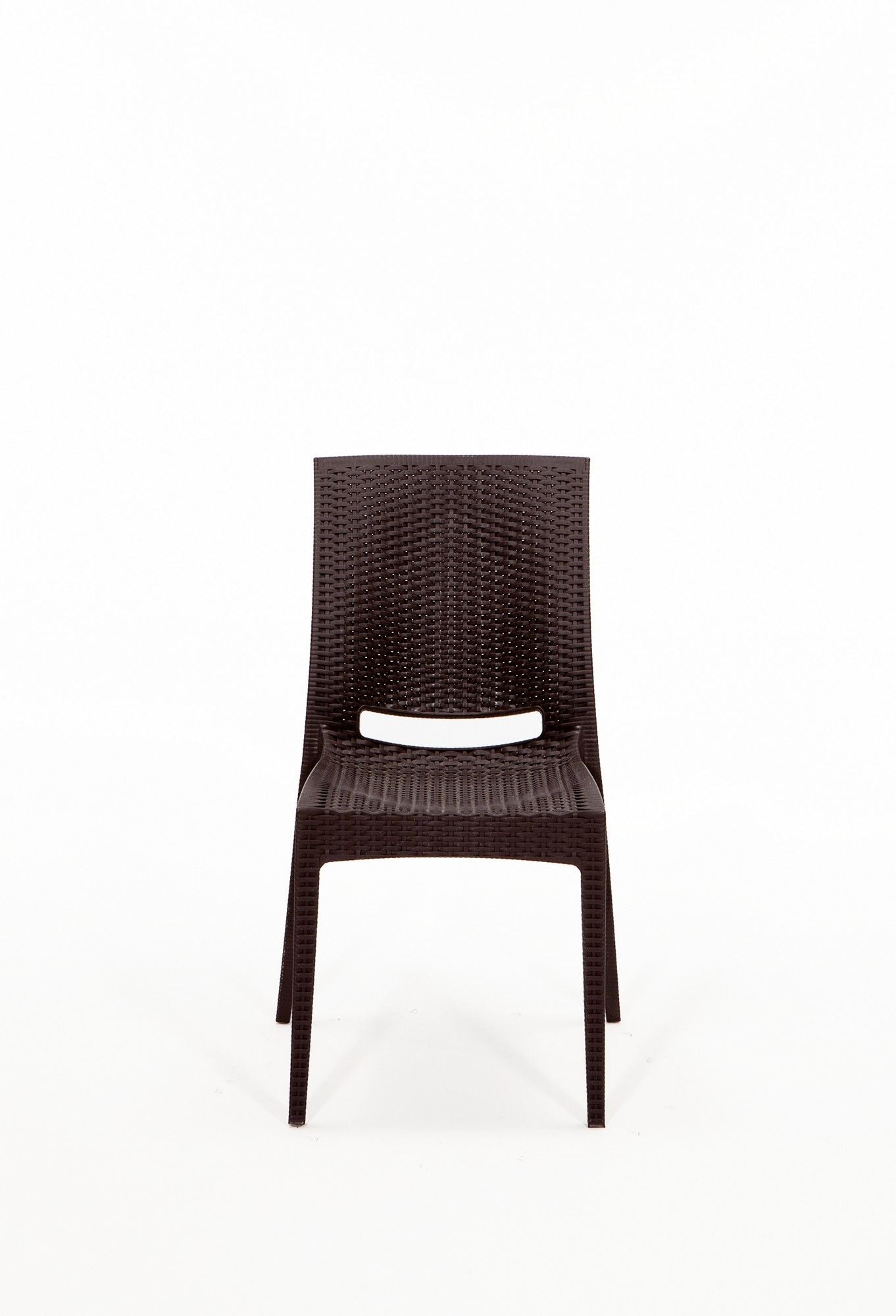 Rattan 80x80 Small Masa Takimi - Brown - Garden Table & Chairs Set (5 Pieces)